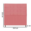 Ver imagem 2 de Cabeceira Estofada Box Casal Queen Size Encosto para Cama Maveric 164x126 Cm Rosa