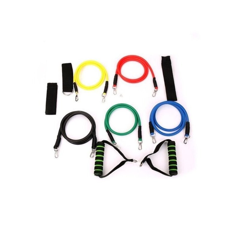 Kit Elasticos Tubing Exercicios Extensores Funcional Fitness