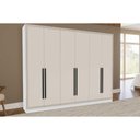 Ver imagem 1 de Guarda Roupa 6 Portas e 4 Gavetas Valência Branco/creme - Politorno