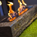 Ver imagem 1 de Lareira Ecológica no Dormente com Manta Cerâmica e rodinhas 70X25cm- Bromo Master