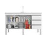 Balcão de Cozinha 3 Portas 133,5cm Ibiza Mgm Móveis (Balcão Não Acompanha Tampo e Pia) - 2