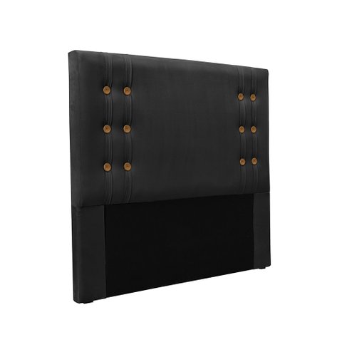 Cabeceira Cama Box King 195 Cm Gênova Veludo Preto S04 - D'Rossi
