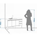 Ver imagem 5 de Balcão de Cozinha 3 Portas 144cm Ibiza Mgm Móveis (Balcão Não Acompanha Tampo e Pia)