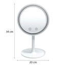 Ver imagem 4 de Espelho Maquiagem LED Ventilador Touch Beleza Iluminador 5x Aumento Usb