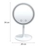 Espelho Maquiagem LED Ventilador Touch Beleza Iluminador 5x Aumento Usb - 4