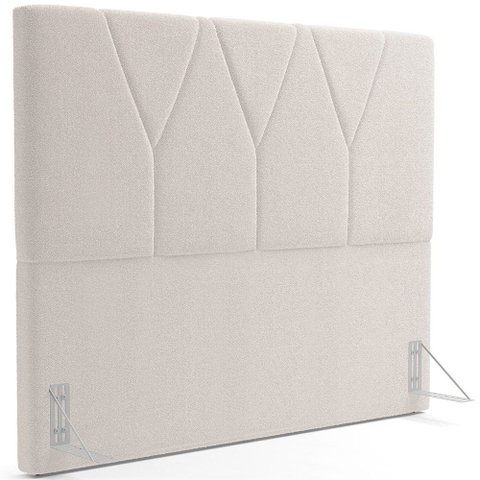 Cabeceira Cama Box Casal King 195 cm Aurora W01 Bouclê Creme - Lyam Decor