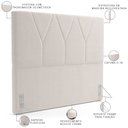 Ver imagem 3 de Cabeceira Cama Box Casal King 195 cm Aurora W01 Bouclê Creme - Lyam Decor