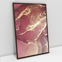 Ver imagem 1 de Quadro Decorativo em Canvas Abstrato Mármore Rosa Perolado TaColado Moldura Flutuante 4,5cm Madeira 