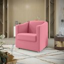 Ver imagem 5 de Kit 2 Poltronas Ana Suede Rosa Pés Cromado Pallazio
