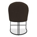 Ver imagem 3 de Cadeira Poltrona de Jantar Bela Suede Base Metálica Industrial Preto Pallazio Marrom