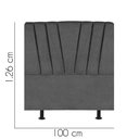 Ver imagem 2 de Cabeceira Estofada Solteiro 100cm Bélgica Linho Cinza - D a Decor