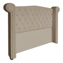 Ver imagem 2 de Conjunto Sienna Cabeceira e Recamier King 195 Cm Suede Cappuccino - LM DECOR