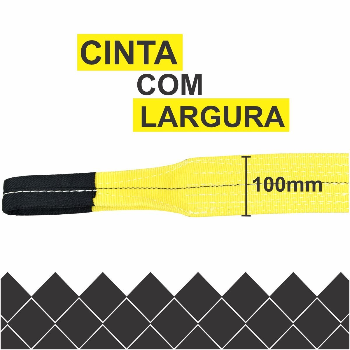 Cinta Fita para Reboque 84 ton x 9 mts 180mm Largura Camada Quadrupla Budin Ferramentas - 4