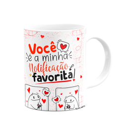 Caneca Flork Namorados - Minha Notificação Favorita! Branca - 2