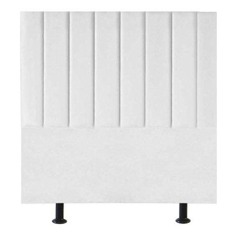 Cabeceira Estofada Cama Box Solteiro 90 Cm Laura Suede Cor:branco
