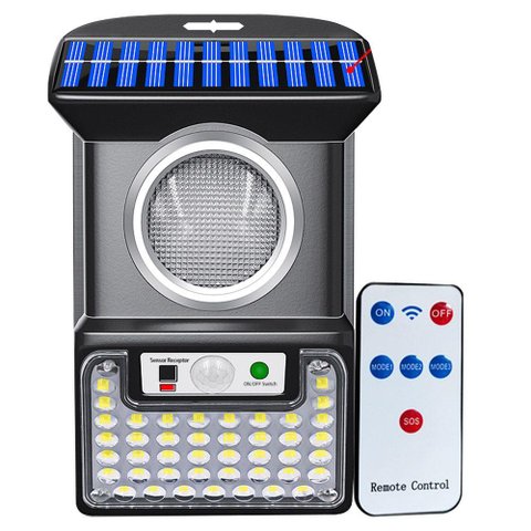 Luminaria Solar Led Controle 4 Modos Balizador Sensor de Pro