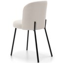 Ver imagem 7 de Kit 2 Cadeiras Sala de Jantar Estofada Gavi L02 Bouclê Cru - Lyam Decor