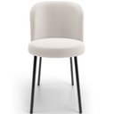 Ver imagem 3 de Kit 2 Cadeiras Sala de Jantar Estofada Gavi L02 Bouclê Cru - Lyam Decor