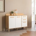 Ver imagem 2 de Balcão para Cozinha Maria Flor com 3 Portas e 2 Gavetas Freijó/Off White