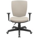 Ver imagem 3 de Cadeira de Escritório Diretor Office Base Giratória Preto Alta Flexi P03 Vinil Bege - Lyam Lyam Deco