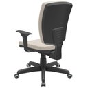 Ver imagem 7 de Cadeira de Escritório Diretor Office Base Giratória Preto Alta Flexi P03 Vinil Bege - Lyam Lyam Deco