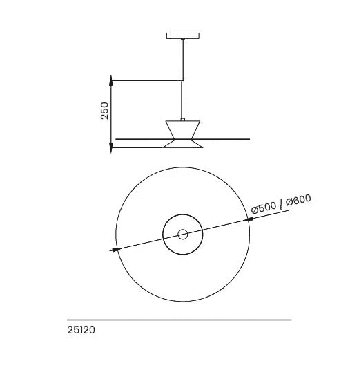 Pendente Tule 3 Peças/2 Cores Ø600x250mm 1 Mr16 Tc-f - 3