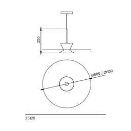 Pendente Tule 3 Peças/2 Cores Ø600x250mm 1 Mr16 Tc-f - 3