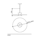 Ver imagem 3 de Pendente Tule 3 Peças/2 Cores Ø600x250mm 1 Mr16 Tc-f