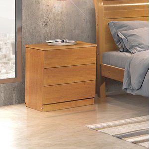 Mesa de Cabeceira 3 Gavetas Móveis Valverde:cinamomo