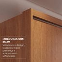 Ver mais imagens de Guarda-Roupa Casal com Espelho 3 Portas de Correr e 6 Gavetas Multimóveis Crnvh-GRP136 Cinamomo