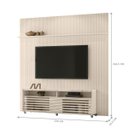 Ver imagem 3 de Conjunto de Painel e Estante Villa Monte Claro Off White