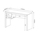 Ver imagem 2 de Mesa Escrivaninha Juvenil Me-4123 C/ 2 Gavetas Nogal - Tecno Mobili