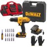 Parafusadeira furadeira com impacto 20v dcd776c2 dewalt kit - 1