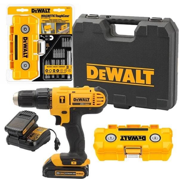 Parafusadeira Furadeira Dewalt Industrial Dcd776c2 Kit | MadeiraMadeira