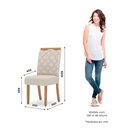 Ver imagem 4 de Conjunto Sala de Jantar Layla Select 4 Lugares Tampo MDF Cadeiras Estofadas Off White 120cm Casa 812