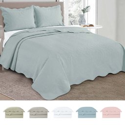 Colcha King Microfibra Marrocos Azul 3 peças - Camesa - 1