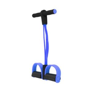 Extensor Elastico Para Exercicio Fisico Ginastica Academia resistência 4 tubos azul