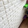 Papel de Parede 3D Placa Painel Adesivo Tijolinho Branco 70 x 76 cm Decoração Casa - 7