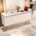 Ver imagem 1 de Aparador Buffet Sala 4 Portas Gold Branco/Branco Granito - Rede Móveis