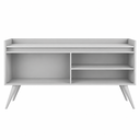 Ver imagem 4 de Aparador Buffet Sala 4 Portas Gold Branco/Branco Granito - Rede Móveis