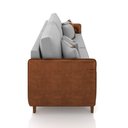 Ver imagem 2 de Sofá 3 Lugares Living 212cm Pé Madeira Valença Marrom/veludo K01 - D\'rossi Cor Cinza