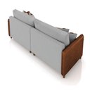 Ver imagem 4 de Sofá 3 Lugares Living 212cm Pé Madeira Valença Marrom/veludo K01 - D\'rossi Cor Cinza