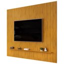 Ver imagem 5 de Painel Ripado para TV 75 pol Sala Quarto 275x240cm Lexa D05 Cedro - Lyam Decor