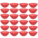 Ver imagem 2 de 24 Tigelas Vermelha 2,3l Travessa Redonda Servir Salada Sobremesa Translúcida Crippa