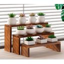 Ver imagem 4 de Suporte para Plantas, Prateleira para Mesa, Peitoril da Janela, Bancada, Suporte para Suculentas