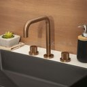 Ver imagem 5 de Torneira Para Banheiro Misturador Duplo Comando Grajaú Pingoo.casa - Dourado Rose