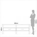 Ver imagem 6 de Rack para Tv até 60 Polegadas 2 Gavetas 180cm Industrial Freijó/preto - Dalla Costa