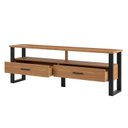 Ver imagem 3 de Rack para Tv até 60 Polegadas 2 Gavetas 180cm Industrial Freijó/preto - Dalla Costa