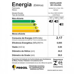 Ventilador de Coluna 50cm New Premium Ventisol 220V - 4