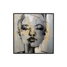Quadro Decorativo 135x135 cm Mulher 054 com Moldura Laqueada Preto - Gran Belo - 6